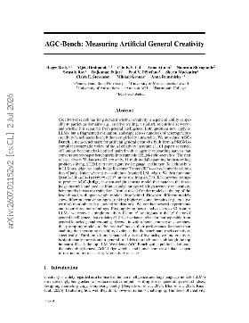 PDF preview for AGC-Bench: Measuring Artificial General Creativity