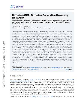 PDF preview for Diffusion-GR2: Diffusion Generative Reasoning Re-ranker