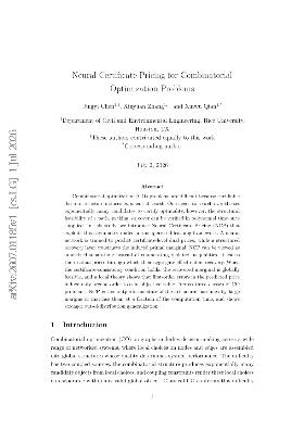 PDF preview for Neural Certificate Pricing for Combinatorial Optimization Problems