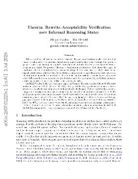 PDF preview for Theoria: Rewrite-Acceptability Verification over Informal Reasoning States