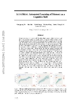 PDF preview for AutoMem: Automated Learning of Memory as a Cognitive Skill