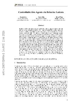 PDF preview for Controllable Sim Agents with Behavior Latents
