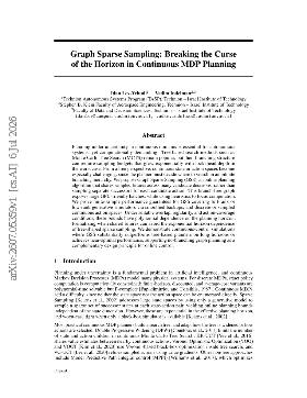 PDF preview for Graph Sparse Sampling: Breaking the Curse of the Horizon in Continuous MDP Planning