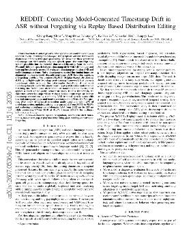 PDF preview for REDDIT: Correcting Model-Generated Timestamp Drift in ASR without Forgetting via Replay-Based Distribution Editing