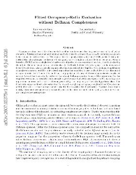 PDF preview for Fitted Occupancy-Ratio Evaluation without Bellman Completeness
