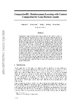 PDF preview for CompactionRL: Reinforcement Learning with Context Compaction for Long-Horizon Agents