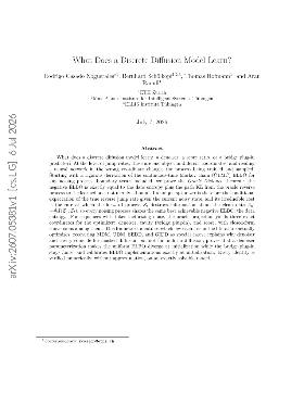 PDF preview for What Does a Discrete Diffusion Model Learn?
