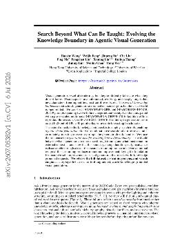 PDF preview for Search Beyond What Can Be Taught: Evolving the Knowledge Boundary in Agentic Visual Generation