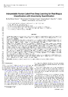 PDF preview for Interpretable Human-Label-Free Deep Learning for Real-Bogus Classification with Uncertainty Quantification