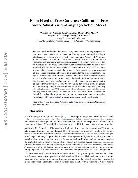 PDF preview for From Fixed to Free Cameras: Calibration-Free View-Robust Vision-Language-Action Model