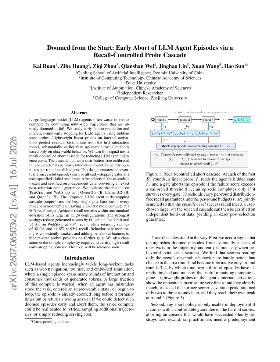 PDF preview for Doomed from the Start: Early Abort of LLM Agent Episodes via a Recall-Controlled Probe Cascade