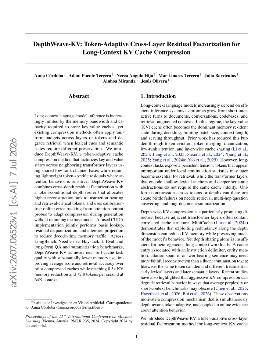 PDF preview for DepthWeave-KV: Token-Adaptive Cross-Layer Residual Factorization for Long-Context KV Cache Compression