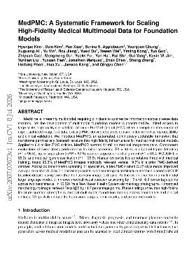 PDF preview for MedPMC: A Systematic Framework for Scaling High-Fidelity Medical Multimodal Data for Foundation Models