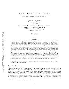 PDF preview for Any-Dimensional Learning by Sampling