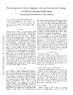 PDF preview for Neural Operator-enabled Topology-informed Evolutionary Strategy for PDE-Constrained Optimization