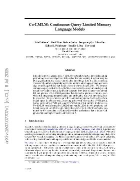 PDF preview for Co-LMLM: Continuous-Query Limited Memory Language Models
