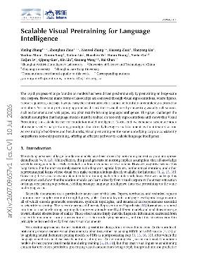 PDF preview for Scalable Visual Pretraining for Language Intelligence