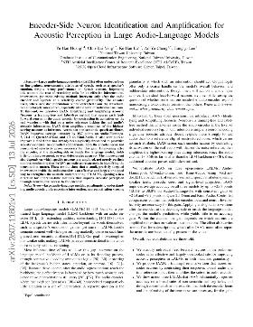 PDF preview for Encoder-Side Neuron Identification and Amplification for Acoustic Perception in Large Audio-Language Models