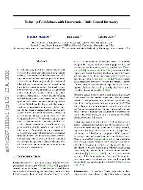 PDF preview for Relaxing Faithfulness with Intervention-Only Causal Discovery