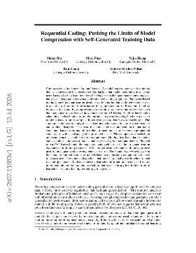 PDF preview for Requential Coding: Pushing the Limits of Model Compression with Self-Generated Training Data