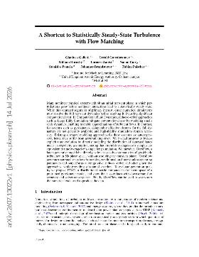 PDF preview for A Shortcut to Statistically Steady-State Turbulence with Flow Matching
