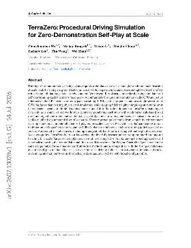 PDF preview for TerraZero: Procedural Driving Simulation for Zero-Demonstration Self-Play at Scale