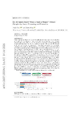 PDF preview for Do AI Agents Know When a Task Is Simple? Toward Complexity-Aware Reasoning and Execution