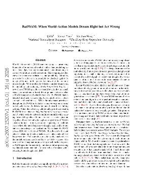 PDF preview for BadWAM: When World-Action Models Dream Right but Act Wrong