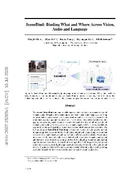 PDF preview for SceneBind: Binding What and Where Across Vision, Audio and Language