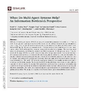PDF preview for When Do Multi-Agent Systems Help? An Information Bottleneck Perspective