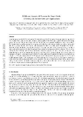 PDF preview for LLMs and Agentic AI Systems for Smart Grids: A Tutorial on Architectures and Applications