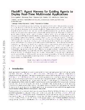 PDF preview for FlashRT: Agent Harness for Guiding Agents to Deploy Real-Time Multimodal Applications