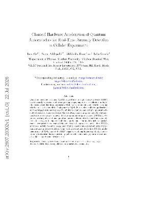 PDF preview for Classical Hardware Acceleration of Quantum Autoencoders for Real-Time Anomaly Detection in Collider Experiments