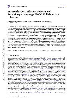 PDF preview for PyroDash: Cost-Efficient Token-Level Small-Large Language Model Collaborative Inference