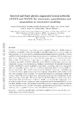 PDF preview for Interval and fuzzy physics-augmented neural networks (iPANN and fPANN) for uncertainty quantification and propagation in constitutive modeling
