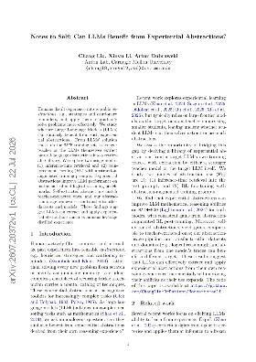 PDF preview for Notes to Self: Can LLMs Benefit from Experiential Abstractions?