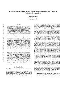 PDF preview for Train the Model, Not the Reader: Decodability Supervision for Verifiable Activation Explanations