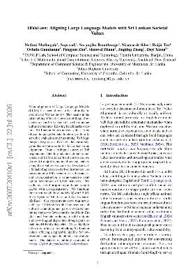 PDF preview for LKValues: Aligning Large Language Models with Sri Lankan Societal Values