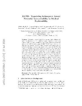 PDF preview for KANEx: Translating Kolmogorov-Arnold Networks' Interpretability to Medical Explainability