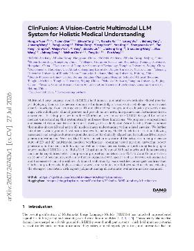 PDF preview for ClinFusion: A Vision-Centric Multimodal LLM System for Holistic Medical Understanding