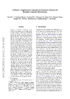 PDF preview for UniMem: Complementary Episodic-to-Parametric Memory for Boundary-Agnostic Task Streams