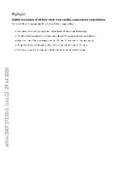 PDF preview for Skillful forecasting of offshore winds from satellite scatterometer constellations