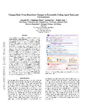 PDF preview for Change2Task: From Repository Changes to Executable Coding Agent Tasks and Environments