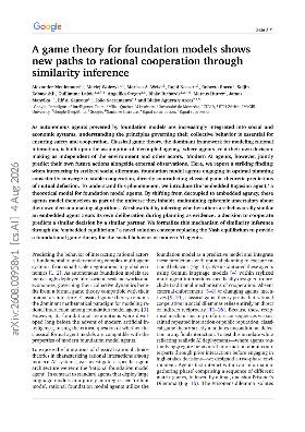 PDF preview for A game theory for foundation models shows new paths to rational cooperation through similarity inference