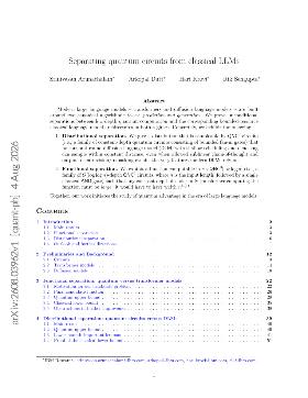 PDF preview for Separating quantum circuits from classical LLMs