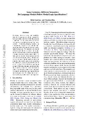 PDF preview for Same Formulas, Different Semantics: Do Language Models Follow Modal Logic Specifications?
