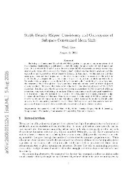 PDF preview for Stable Density Ridges: Consistency and Convergence of Subspace Constrained Mean Shift