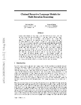 PDF preview for Chained Recursive Language Models for Multi-Iteration Reasoning