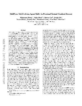 PDF preview for SkillProx: Self-Evolving Agent Skills via Proximal Textual Gradient Descent