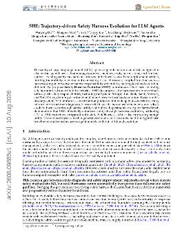 PDF preview for SHE: Trajectory-driven Safety Harness Evolution for LLM Agents